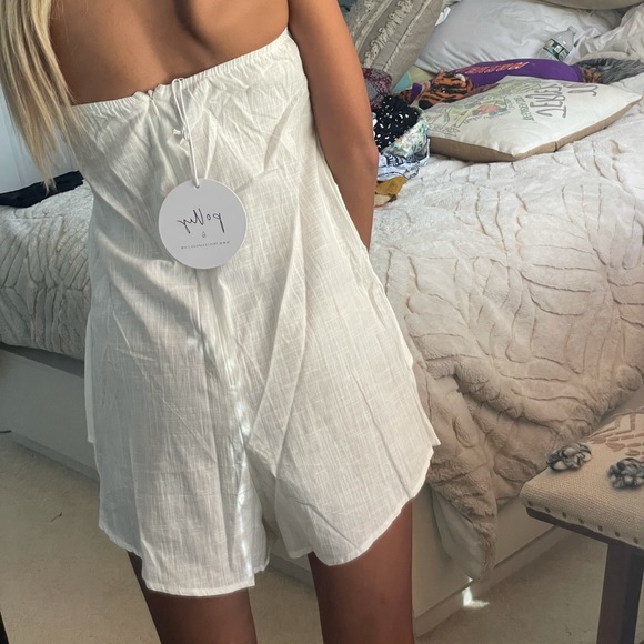 Princess Polly Mabel Mae Strapless Playsuit White - Picture 4 of 4